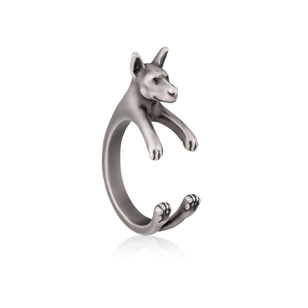 Stylish Australian Cattle Dog Wrap Ring for Dog Lovers - Wearing Felicity Australian-Cattle-Dog-Wrap-Ring-01