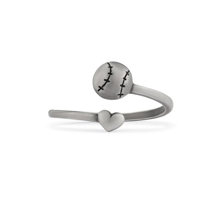 Stylish Baseball Wrap Ring for Sports Lovers - Wearing Felicity Baseball-Wrap-Ring-02