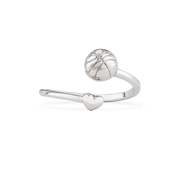 Stylish Basketball Wrap Ring for Sports Lovers - Wearing Felicity Basketball-Wrap-Ring-01