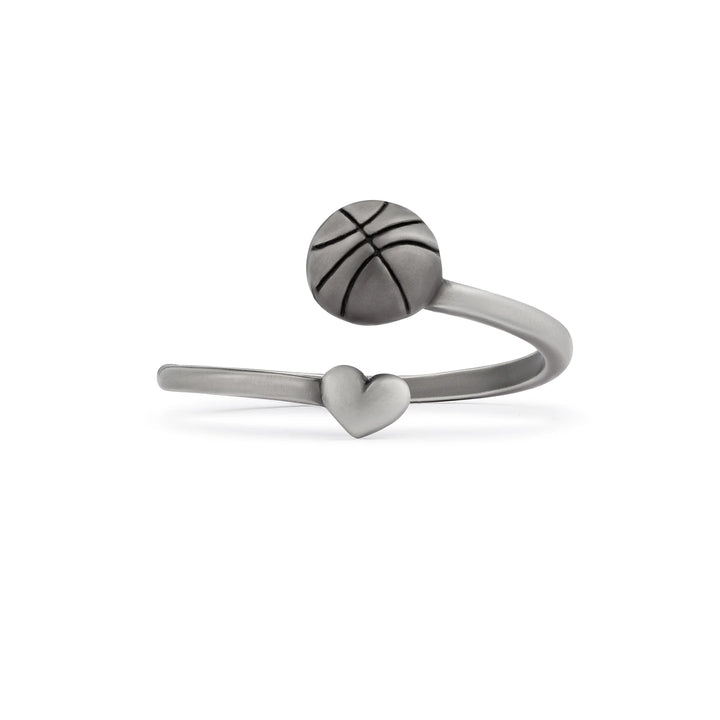 Stylish Basketball Wrap Ring for Sports Lovers - Wearing Felicity Basketball-Wrap-Ring-02