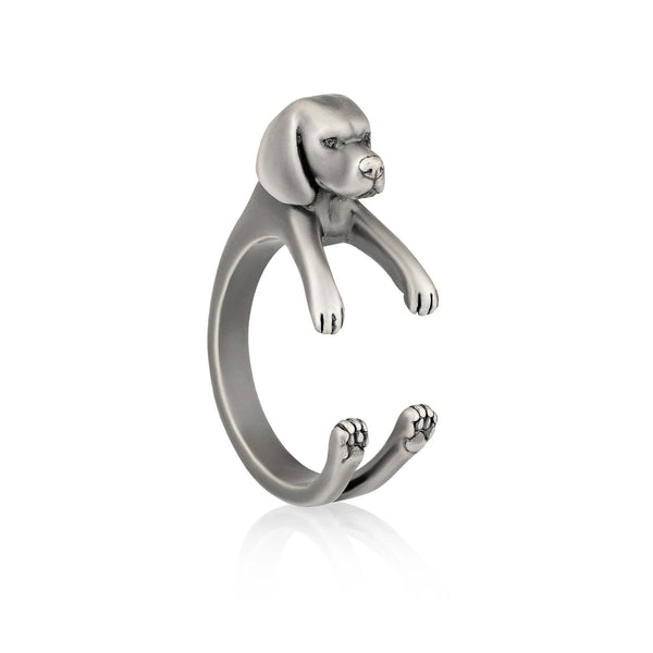 Stylish Beagle Wrap Ring - Perfect Gift for Dog Lovers - Wearing Felicity Beagle-Wrap-Ring-01