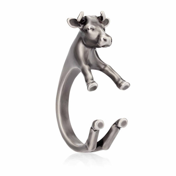 Stylish Bull Wrap Ring for Animal Lovers - Wearing Felicity Bull-Wrap-Ring