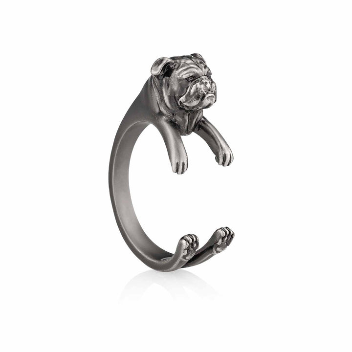 Stylish Bulldog Wrap Ring for Animal Lovers - Wearing Felicity Bulldog-Wrap-Ring-01_dbb2733f-6e1c-45ed-a5c9-449de9f694e5