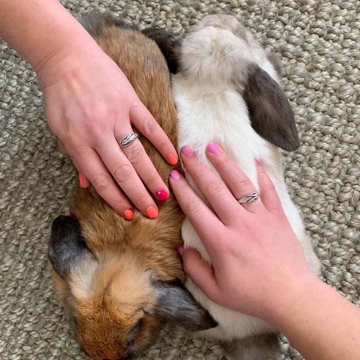 Stylish Bunny Wrap Ring for Animal Lovers - Wearing Felicity Bunny-Wrap-Ring-07