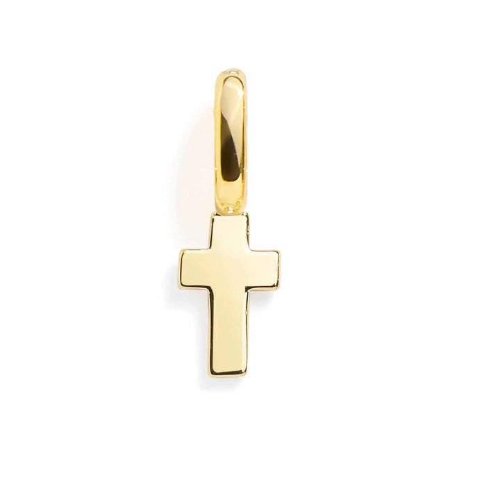 Elegant Cross Charm for Faith & Style - Wearing Felicity Cross-Charm-Gold