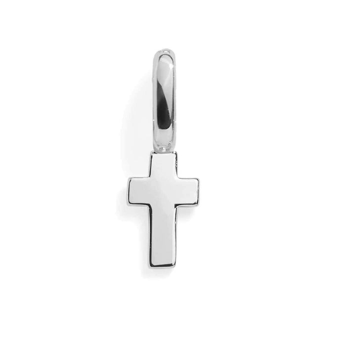 Elegant Cross Charm for Faith & Style - Wearing Felicity Cross-Charm-Silver