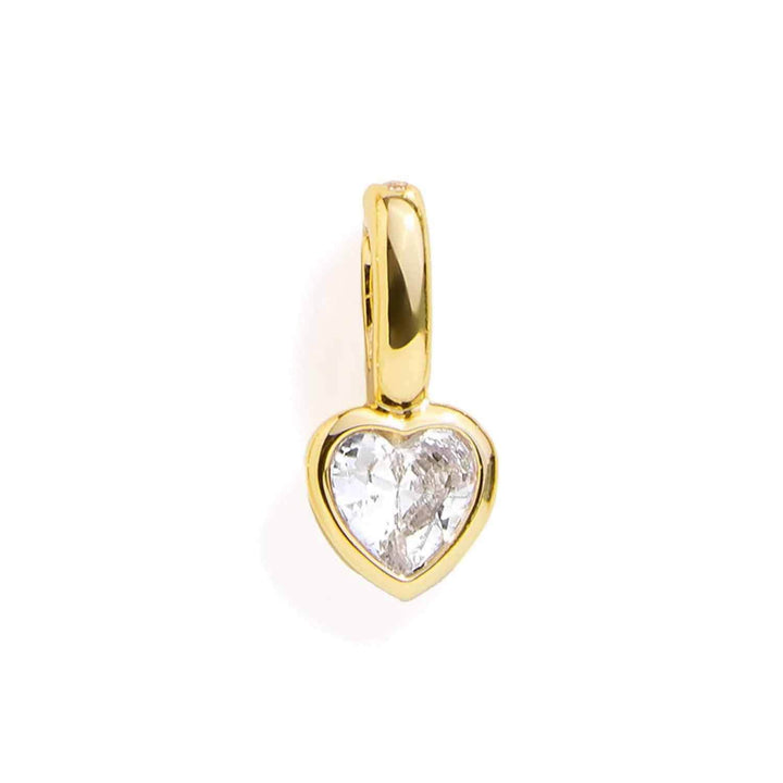 Shop Crystal Heart Charm - Dazzling Jewelry Add-On - Wearing Felicity Crystal-Heart-Charm-Gold