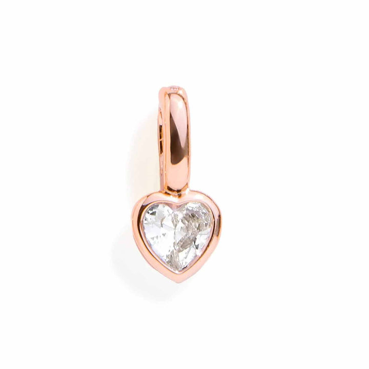 Shop Crystal Heart Charm - Dazzling Jewelry Add-On - Wearing Felicity Crystal-Heart-Charm-Rose-Gold