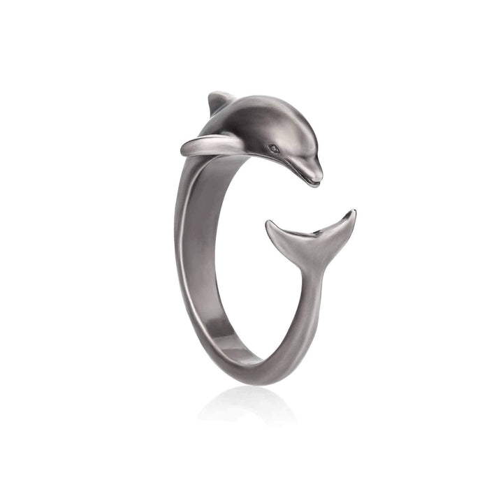 Stylish Dolphin Wrap Ring for Animal Lovers - Wearing Felicity Dolphin-Wrap-Ring