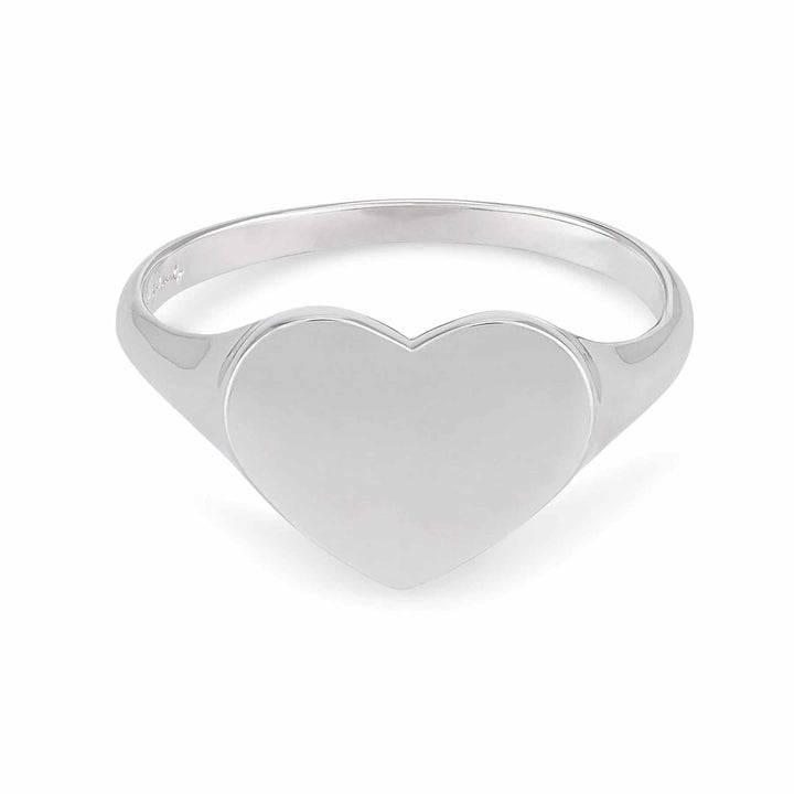 Personalized Engravable Heart Ring - Unique Jewelry - Wearing Felicity Engravable-Heart-Ring-Silver