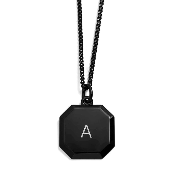 Personalized Engravable Square Necklace - Stylish Gift - Wearing Felicity Engravable-Square-Necklace-02