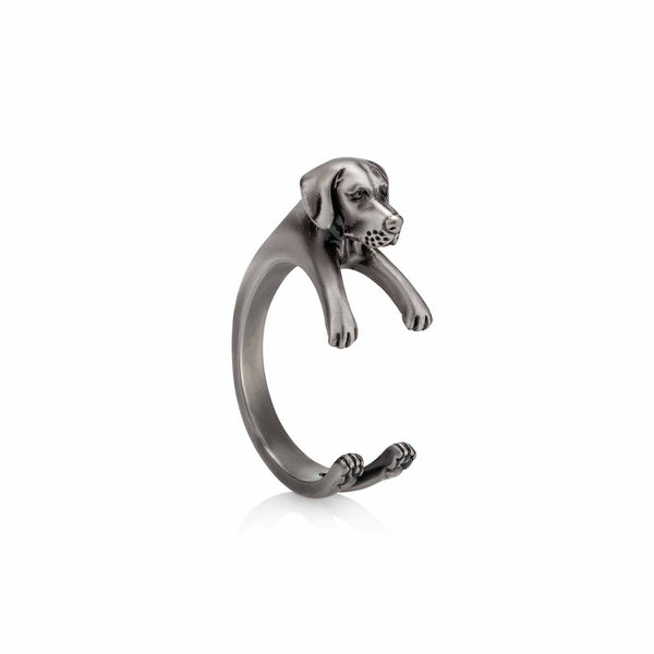 Stylish German Shorthaired Pointer Wrap Ring - Wearing Felicity German-Shorthaired-Pointer-Wrap-Ring-01