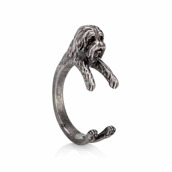 Stylish Havanese Wrap Ring for Dog Lovers - Wearing Felicity Havanese-Wrap-Ring-01