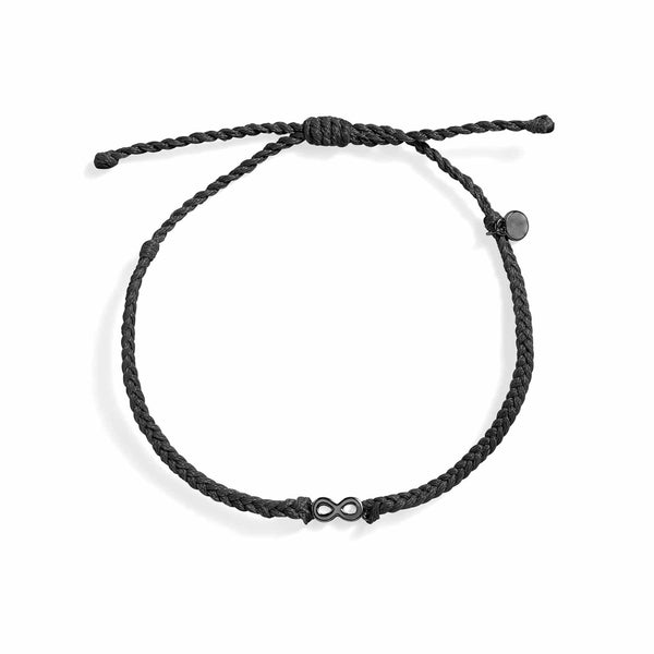 Shop Infinity Cord Bracelet Love and Resilience - Wearing Felicity Infinity-Cord-Bracelet-Black