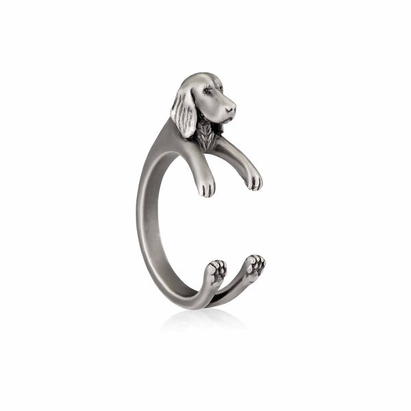 Stylish Irish Setter Wrap Ring for Dog Lovers - Wearing Felicity Irish-Setter-Wrap-Ring-01