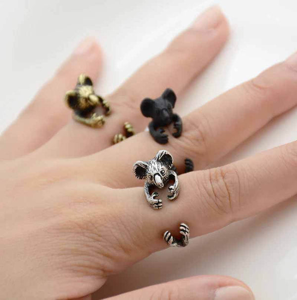 Shop Stylish Koala Wrap Rings - Perfect Gift - Wearing Felicity Koala-Wrap-Ring-01