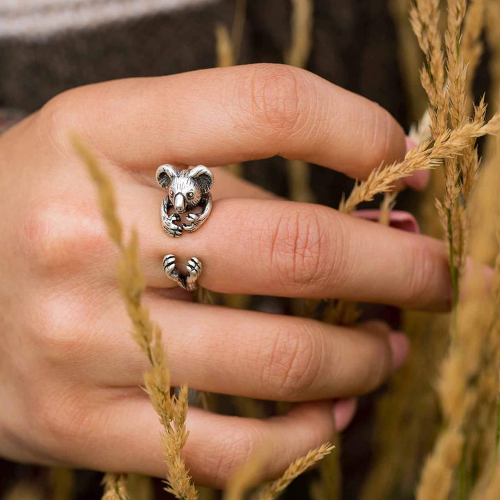 Shop Stylish Koala Wrap Rings - Perfect Gift - Wearing Felicity Koala-Wrap-Ring-03