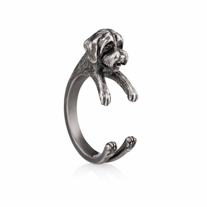 Stylish Labradoodle Wrap Ring for Dog Lovers - Wearing Felicity Labradoodle-Wrap-Ring-01