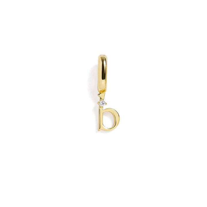 Personalized Letter Charms in Gold & Silver - Wearing Felicity Letter-Charm-Gold-B