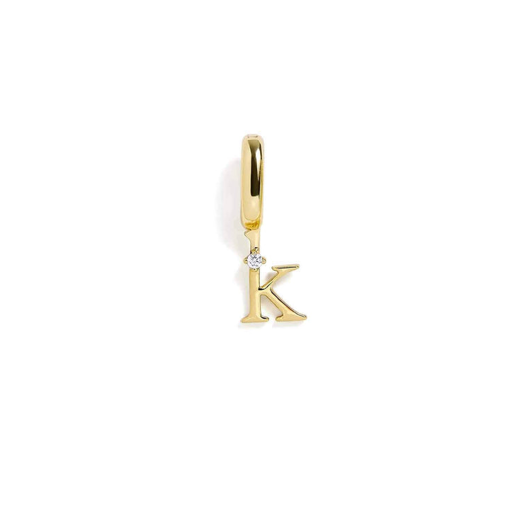 Personalized Letter Charms in Gold & Silver - Wearing Felicity Letter-Charm-Gold-K