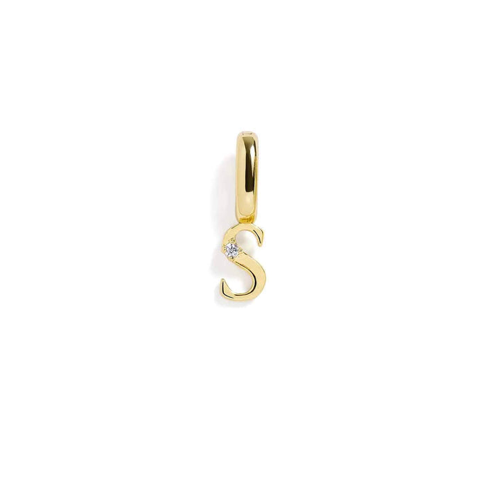 Personalized Letter Charms in Gold & Silver - Wearing Felicity Letter-Charm-Gold-S