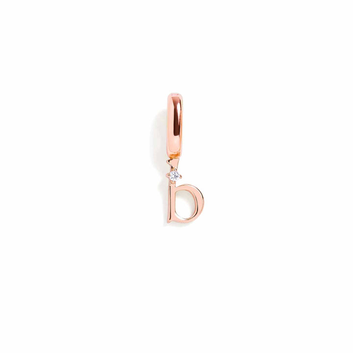 Personalized Letter Charms in Gold & Silver - Wearing Felicity Letter-Charm-Rose-Gold-B