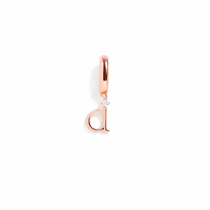 Personalized Letter Charms in Gold & Silver - Wearing Felicity Letter-Charm-Rose-Gold-D