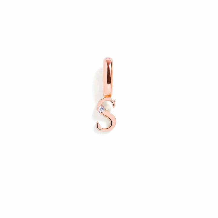 Personalized Letter Charms in Gold & Silver - Wearing Felicity Letter-Charm-Rose-Gold-S