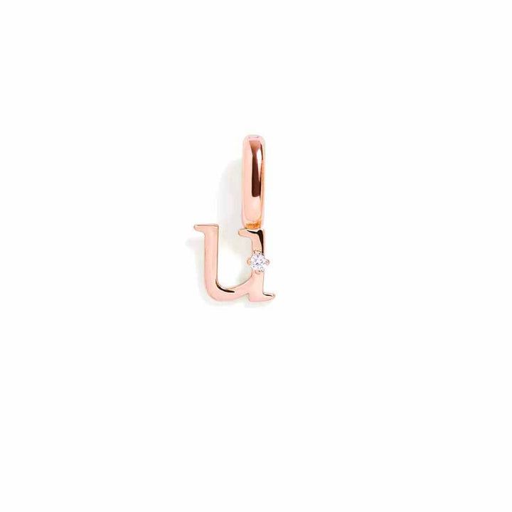 Personalized Letter Charms in Gold & Silver - Wearing Felicity Letter-Charm-Rose-Gold-U