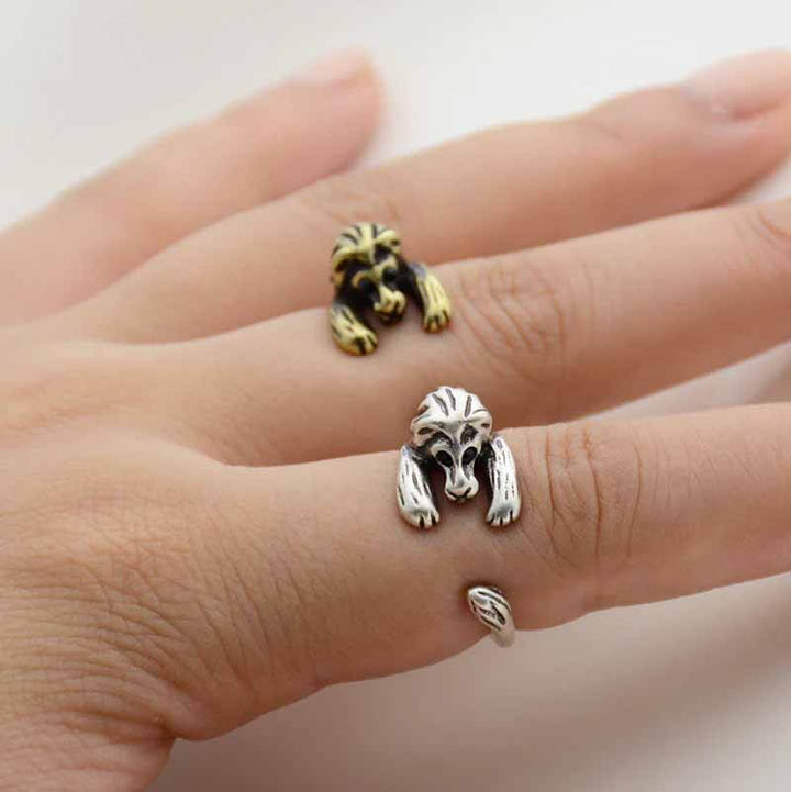 Stylish Lion Wrap Ring for Animal Lovers - Wearing Felicity Lion-Wrap-Ring-01