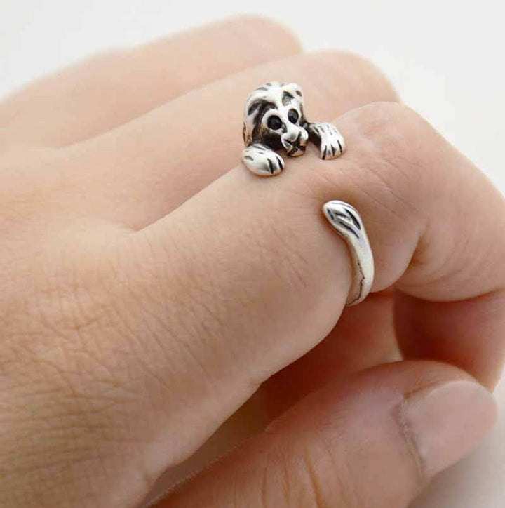 Stylish Lion Wrap Ring for Animal Lovers - Wearing Felicity Lion-Wrap-Ring-Silver