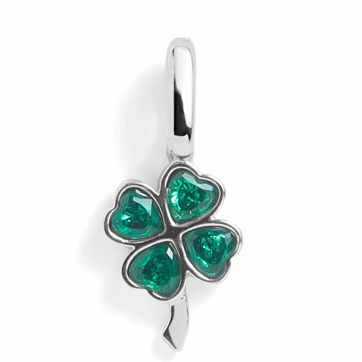 Stylish Lucky Clover Charm for Dog Collars -  Wearing Felicity Lucky-Clover-Charm