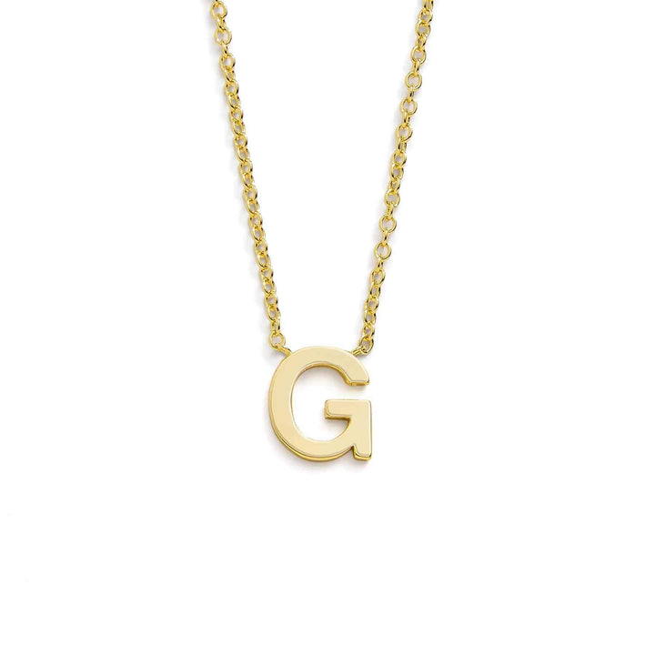 Chic Mini Initial Necklace for Everyday Elegance - Wearing Felicity Mini-Initial-Necklace-Gold-G