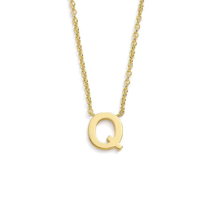 Chic Mini Initial Necklace for Everyday Elegance - Wearing Felicity Mini-Initial-Necklace-Gold-Q