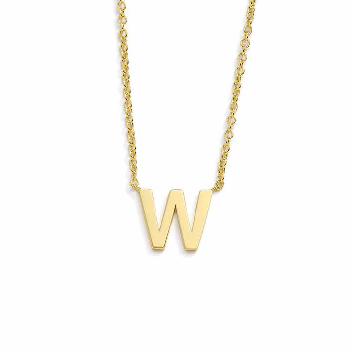 Chic Mini Initial Necklace for Everyday Elegance - Wearing Felicity Mini-Initial-Necklace-Gold-W