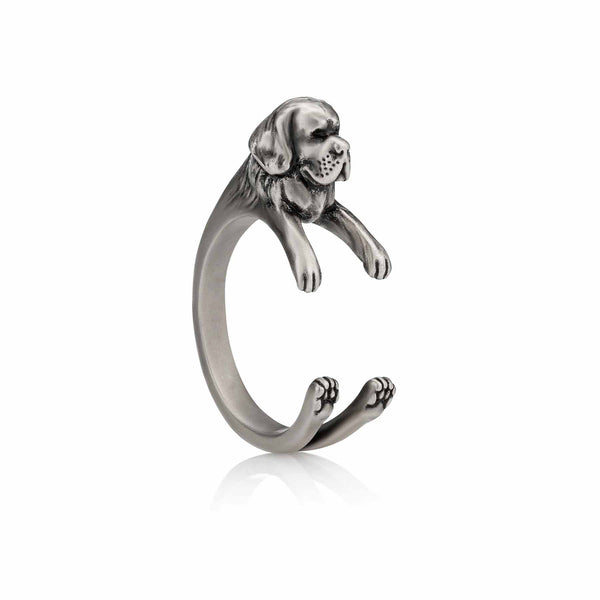 Stylish Newfoundland Wrap Ring for Dog Lovers - Wearing Felicity Newfoundland-Wrap-Ring-01_e9a73e59-1a5e-4d36-bf3e-06597dba79dc