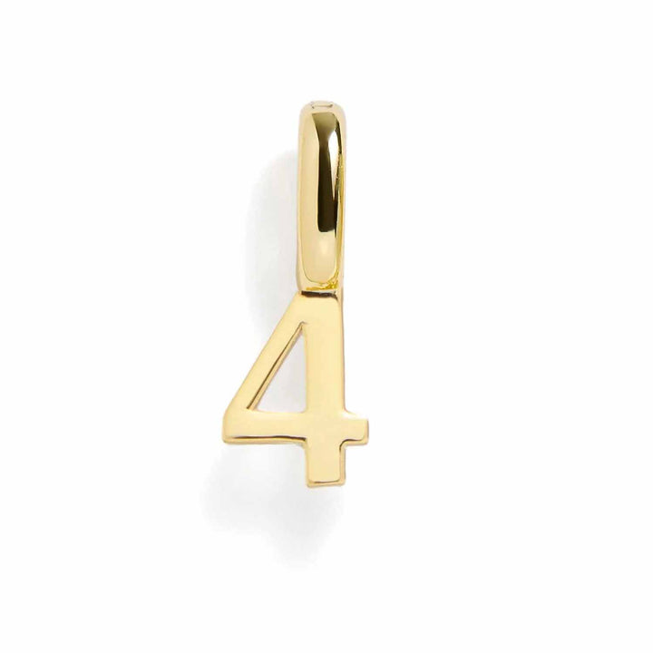 Personalized Number Charms for Unique Jewelry Gifts - Wearing Felicity Number-Charm-Gold-4