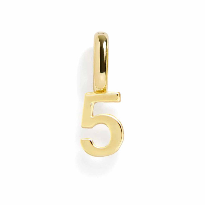 Personalized Number Charms for Unique Jewelry Gifts - Wearing Felicity Number-Charm-Gold-5