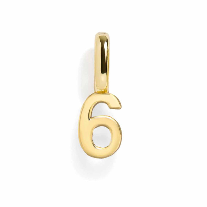 Personalized Number Charms for Unique Jewelry Gifts - Wearing Felicity Number-Charm-Gold-6