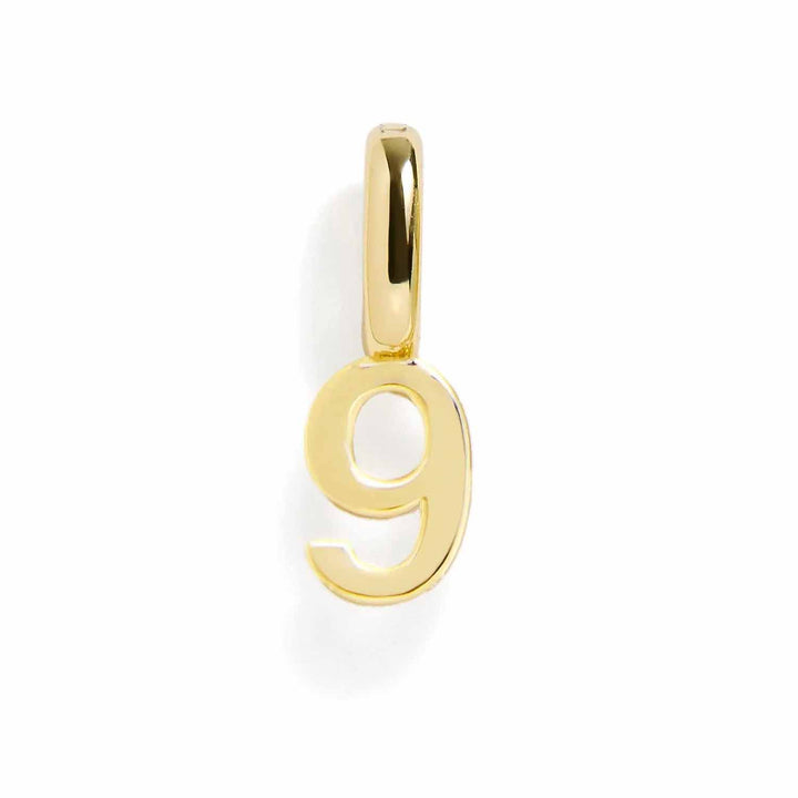 Personalized Number Charms for Unique Jewelry Gifts - Wearing Felicity Number-Charm-Gold-9