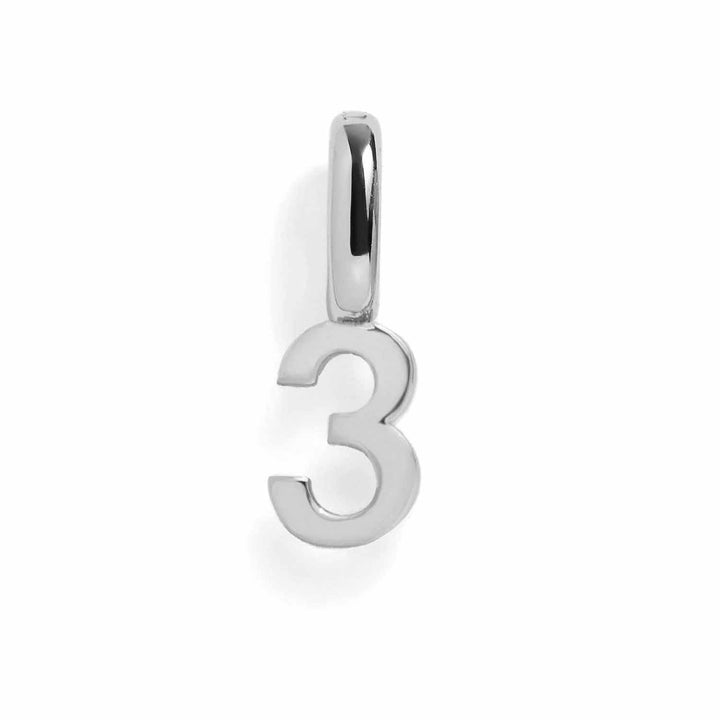 Personalized Number Charms for Unique Jewelry Gifts - Wearing Felicity Number-Charm-Silver-3