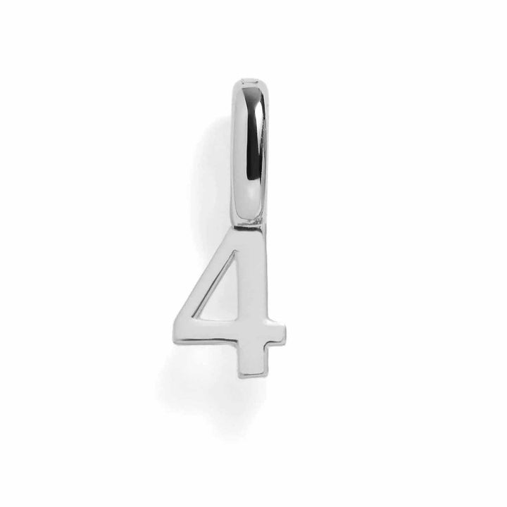 Personalized Number Charms for Unique Jewelry Gifts - Wearing Felicity Number-Charm-Silver-4