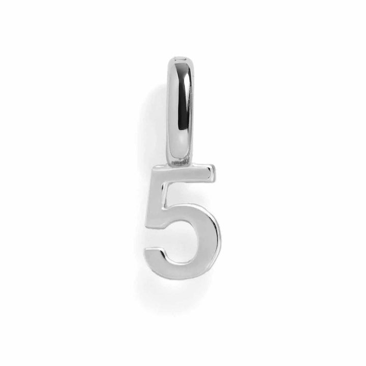 Personalized Number Charms for Unique Jewelry Gifts - Wearing Felicity Number-Charm-Silver-5