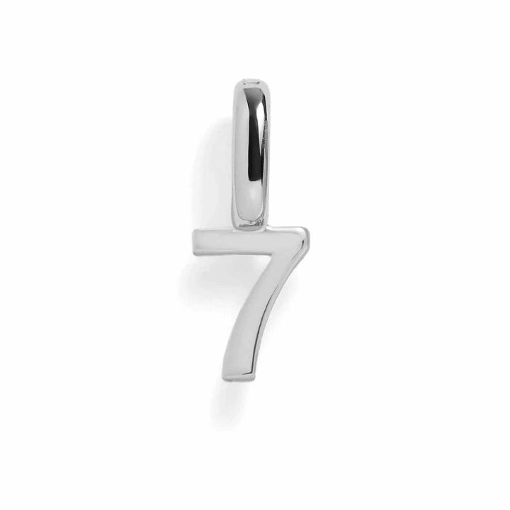 Personalized Number Charms for Unique Jewelry Gifts - Wearing Felicity Number-Charm-Silver-7