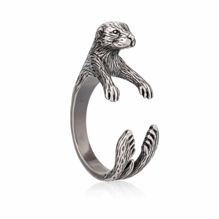 Otter Wrap Ring Stylish Animal Jewelry - Wearing Felicity Otter-Wrap-Ring_4dabce5a-10e5-4ee9-ae72-afcdac19505f