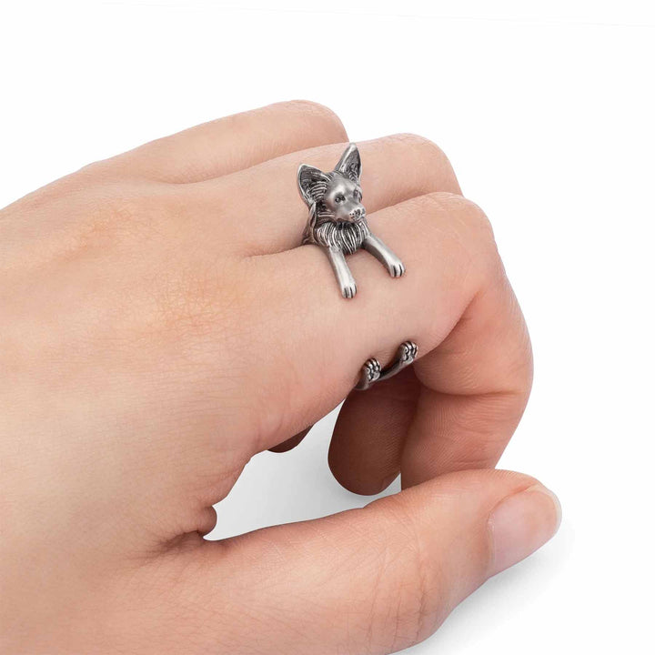 Papillon Wrap Ring Stylish Adjustable Design - Wearing Felicity Papillon-Wrap-Ring-02