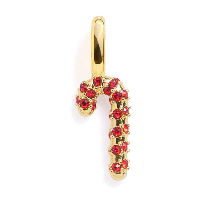 Festive Pavé Candy Cane Charm for Your Jewelry - Wearing Felicity Pave-Candy-Cane-Charm-Gold