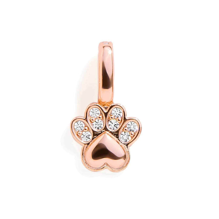 Shop Paw Charm - Perfect for Animal Lovers - Wearing Felicity Paw-Charm-Rose-Gold