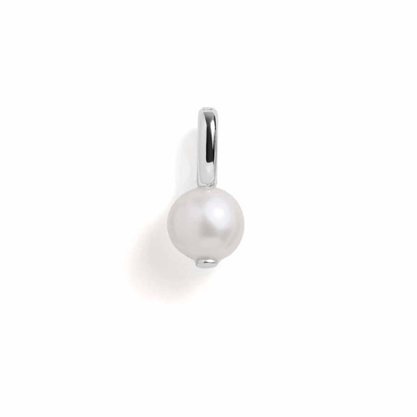 Elegant Pearl Charm for Jewelry Collection - Wearing Felicity Pearl-Charm-Silver