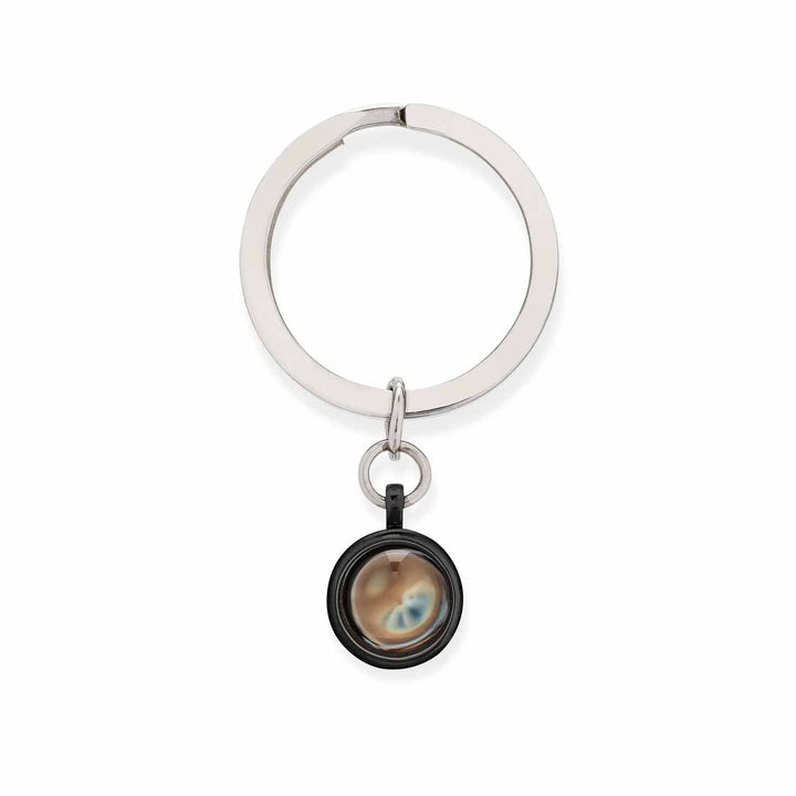 Personalized Circle Photo Keychain - Custom Gift Idea - Wearing Felicity Personalized-Circle-Photo-Keychain-Large-Black